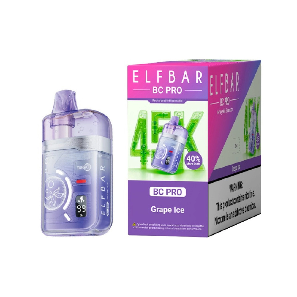ELFBAR BC PRO 45000 PUFFS GRAPE ICE
