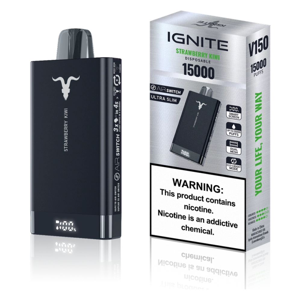 IGNITE V150 15000 PUFFS STRAWBERRY KIWI