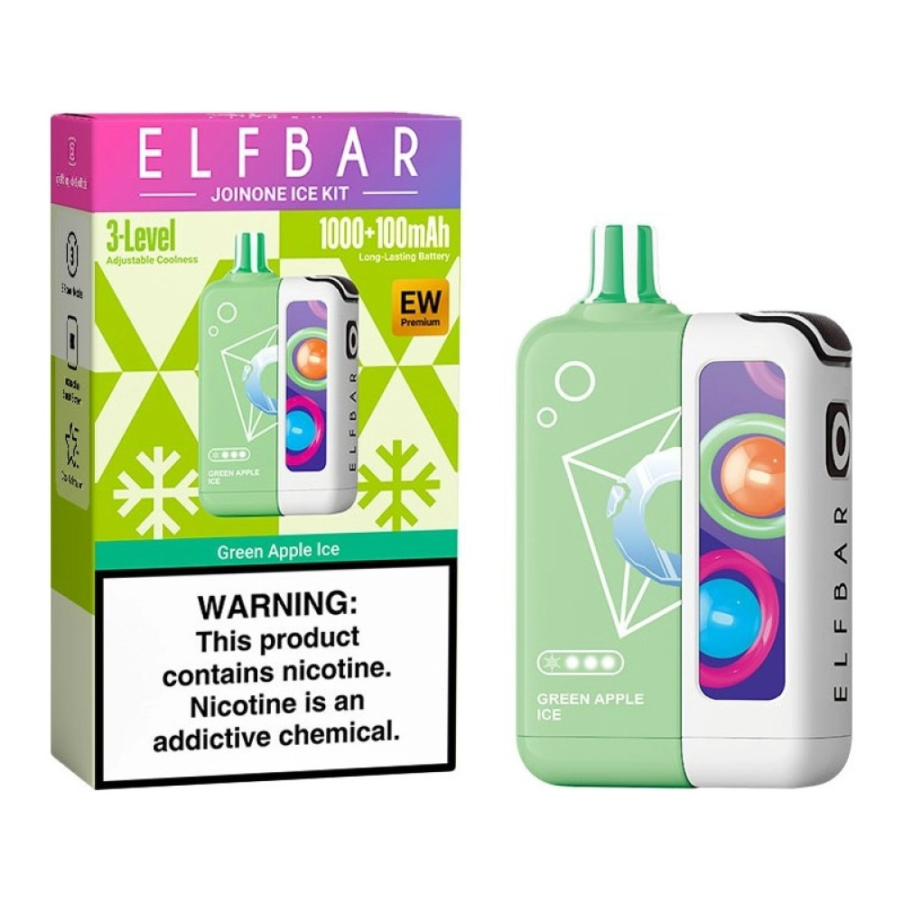 ELFBAR JOINONE ICE KIT 25000 PUFFS GREEN APPLE ICE