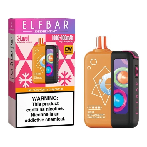 ELFBAR JOINONE ICE KIT 25000 PUFFS SOUR STRAWBERRY DRAGONFRUIT