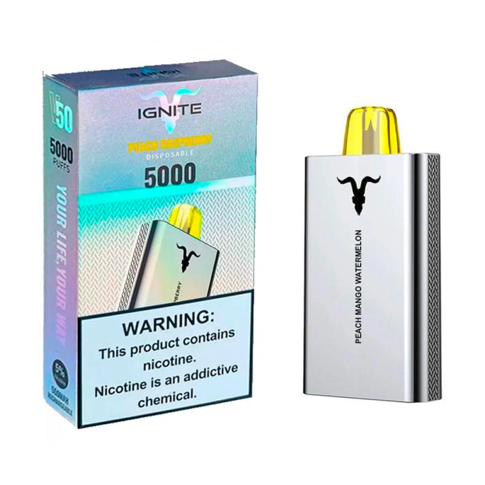 IGNITE V50 5000 PUFFS PEACH MANGO WATERMEON