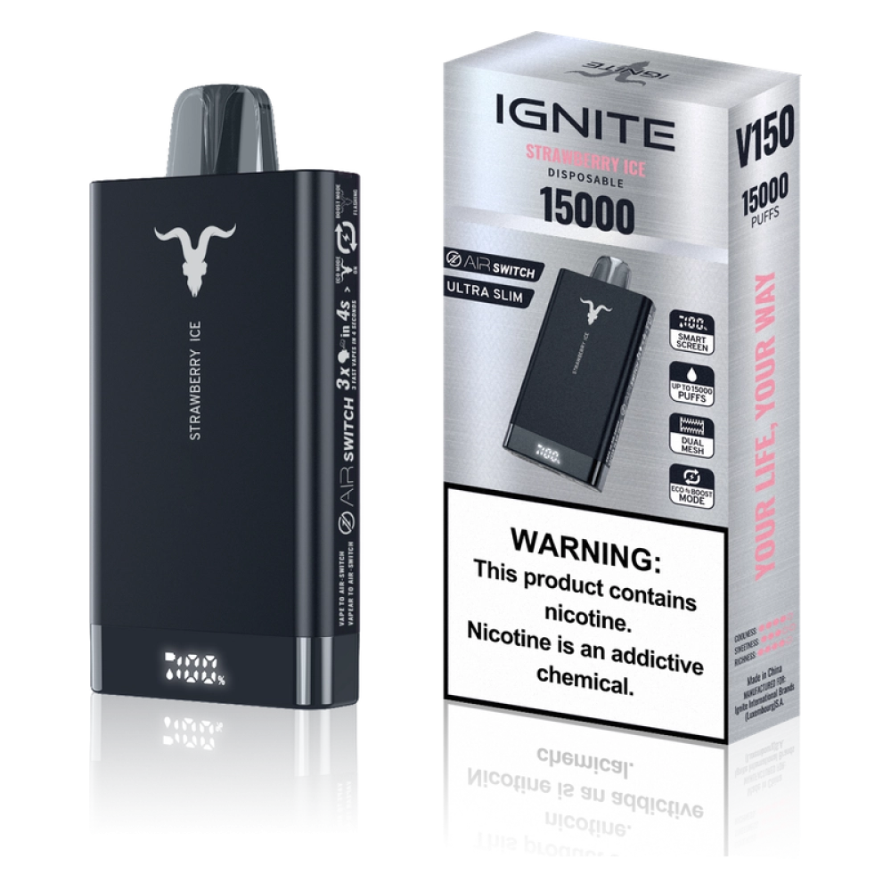 IGNITE V150 15000 PUFFS STRAWBERRY ICE