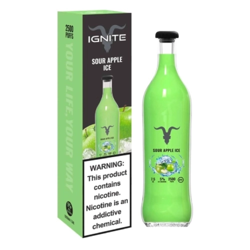 IGNITE V25 2500 PUFFS SOUR APPLE ICE