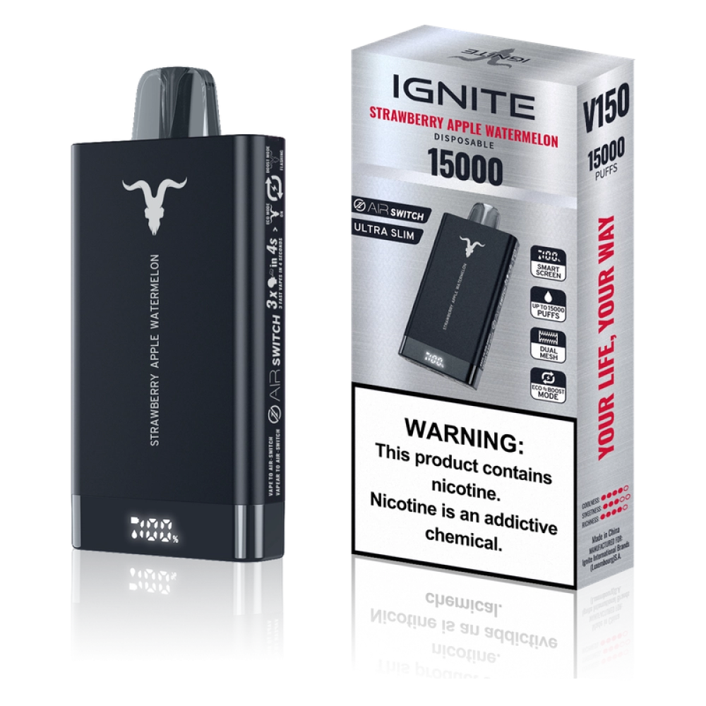 IGNITE V150 15000 PUFFS STRAWBERRY APPLE WATERMELON
