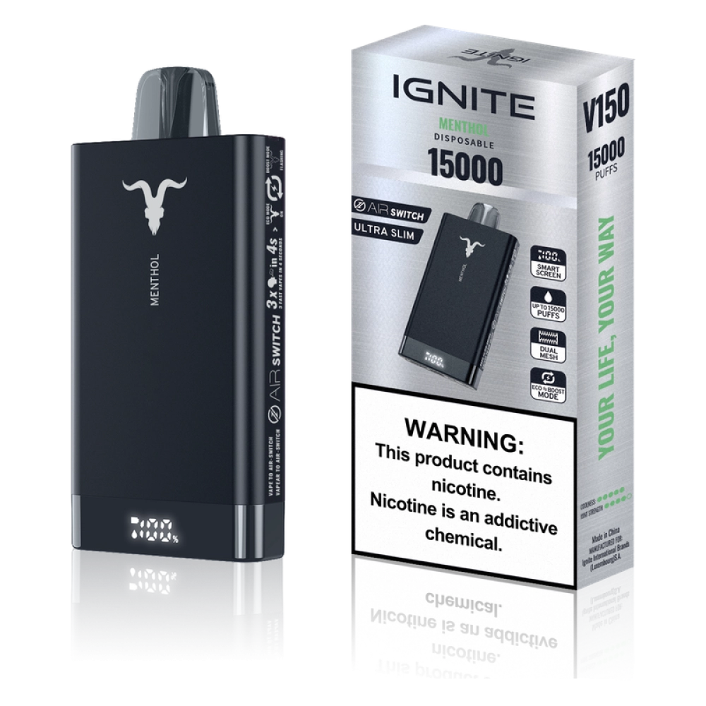 IGNITE V150 15000 PUFFS MENTHOL