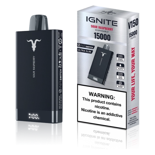 IGNITE V150 15000 PUFFS SOUR RASPBERRY