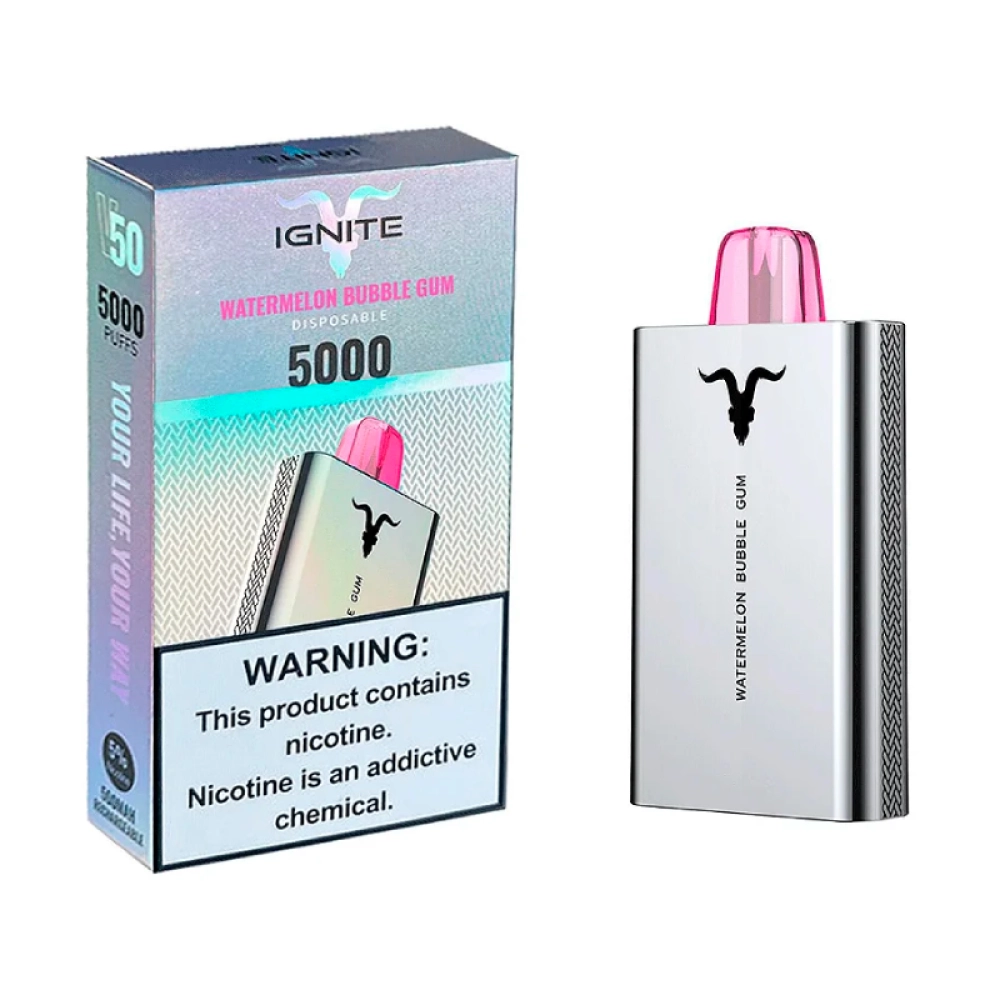 IGNITE V50 5000 PUFFS WATERMELON BUBBLE GUM