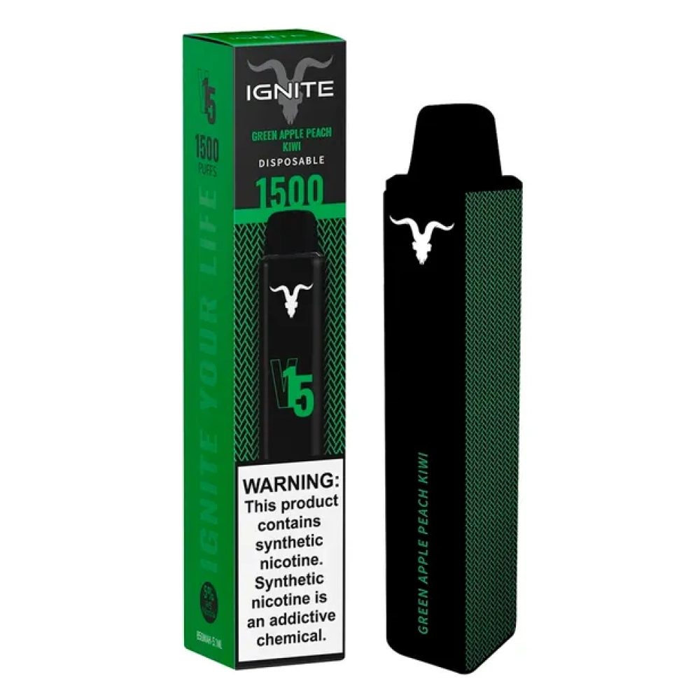 IGNITE V15 1500 PUFFS GREEN APPLE PEACH KIWI
