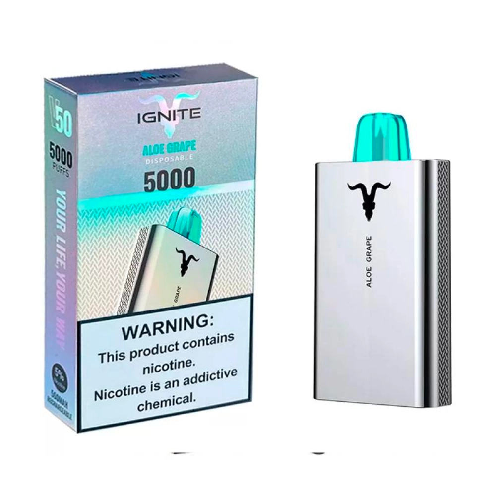 IGNITE V50 5000 PUFFS ALOE GRAPE
