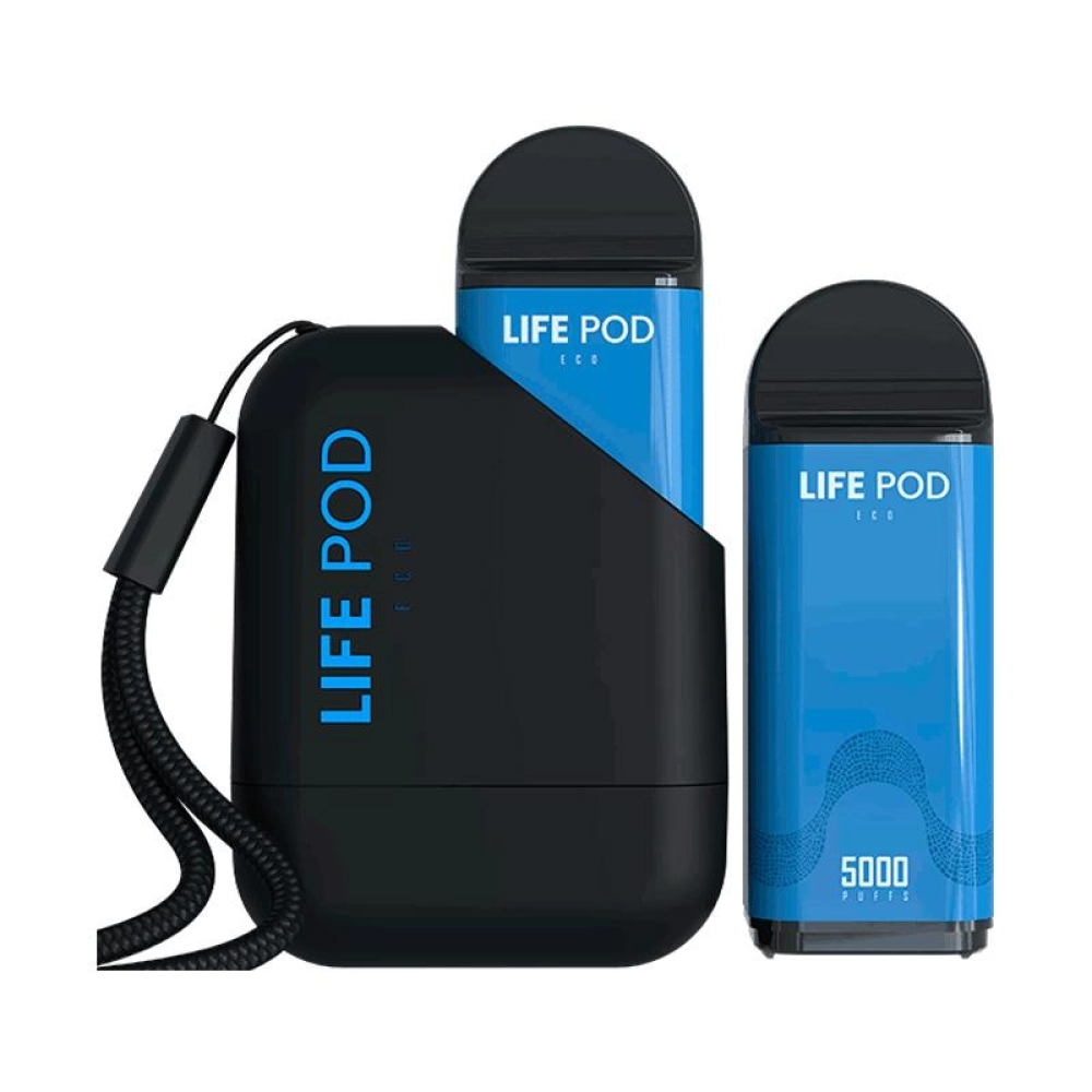 KIT LIFE POD 5000 PUFFS BLUE RAZZ ICE
