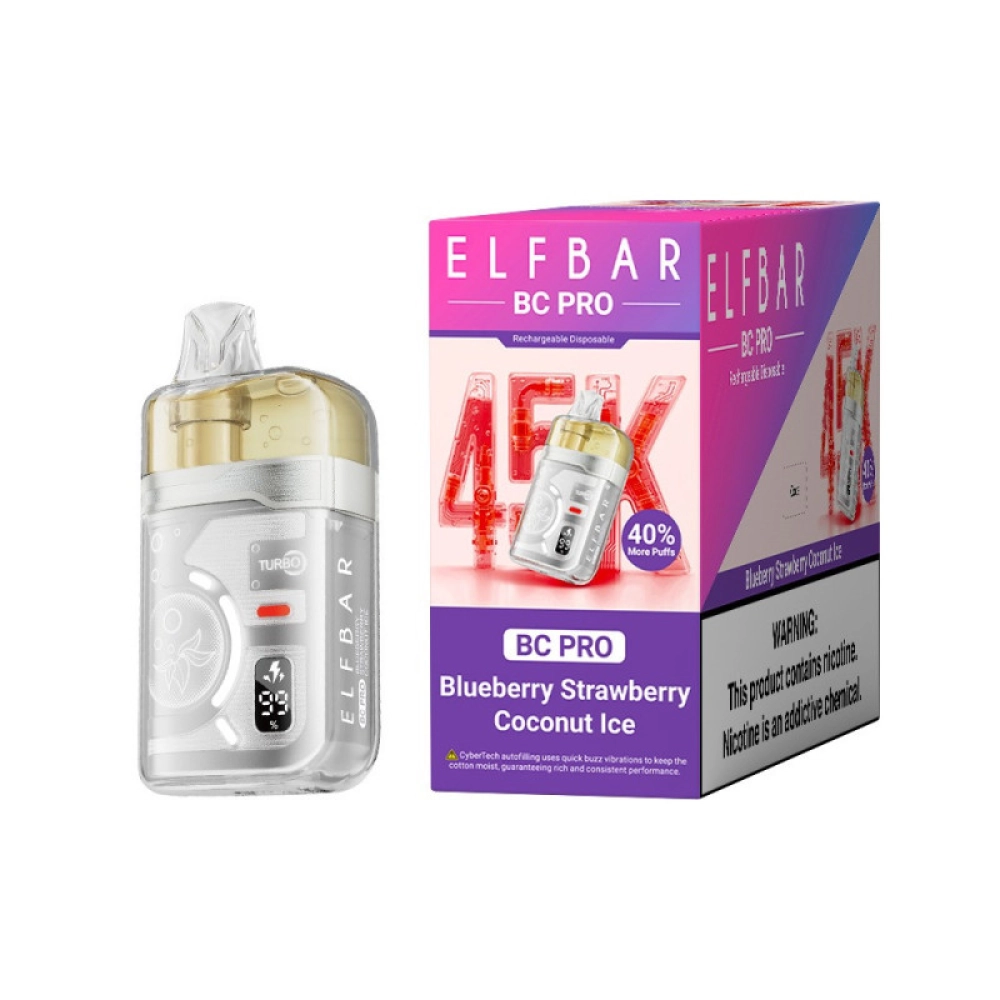 ELFBAR BC PRO 45000 PUFFS BLUEBERRY STRAWBERRY COCONUT ICE